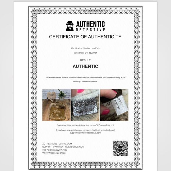 Authentic Prada Real Fox Fur & Suede Shoulder Bag COA In Photos Has Flaws* - Picture 3 of 16